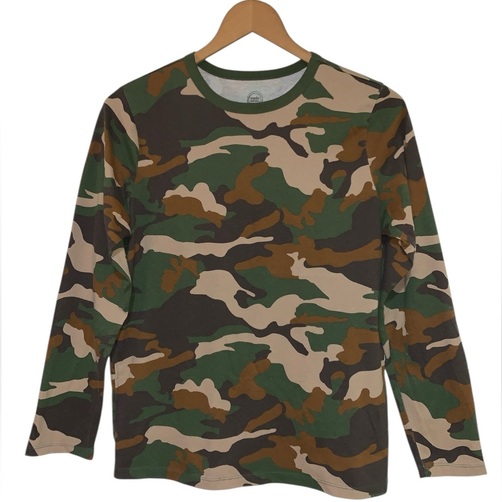 Wonder Nation Youth Boys Camo Long Sleeve Shirt Pullover Size XXL
